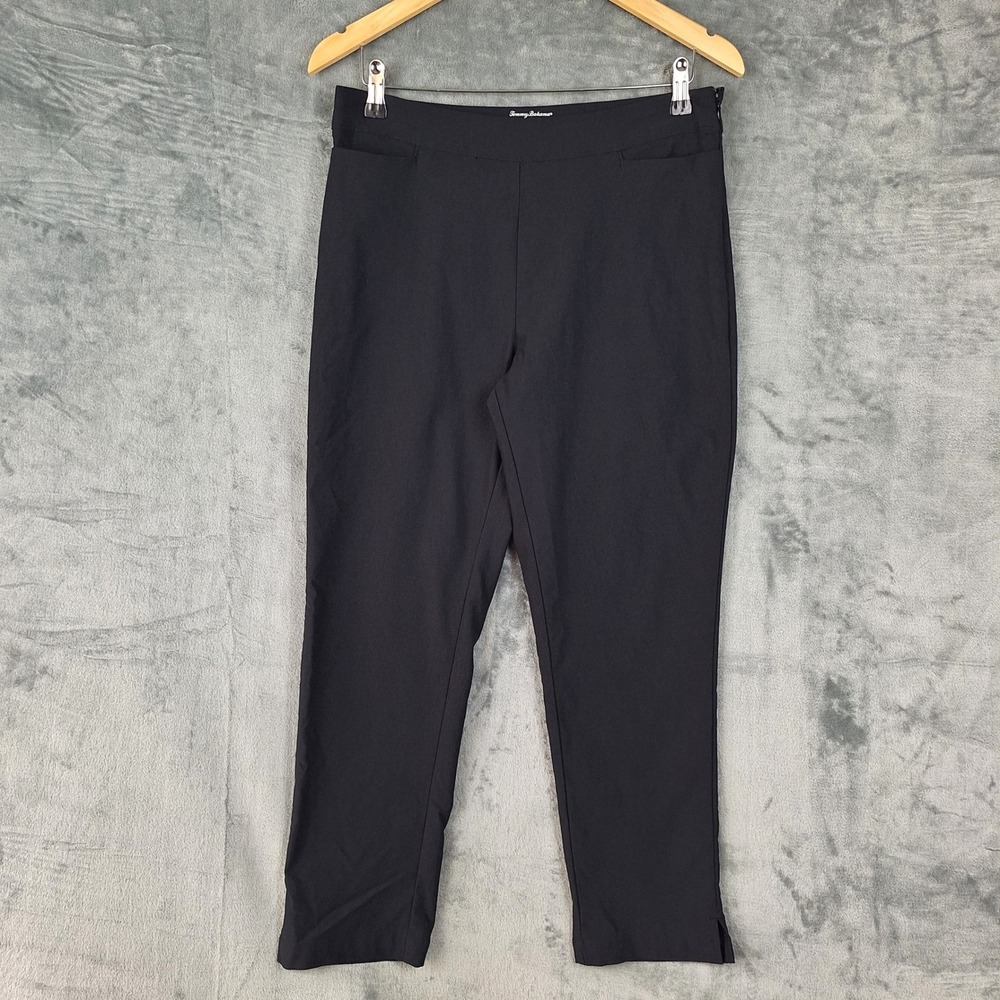 Tommy Bahama Pants Womens 8 Black Island Zone Arielle‎ Cropped Coastal Preppy